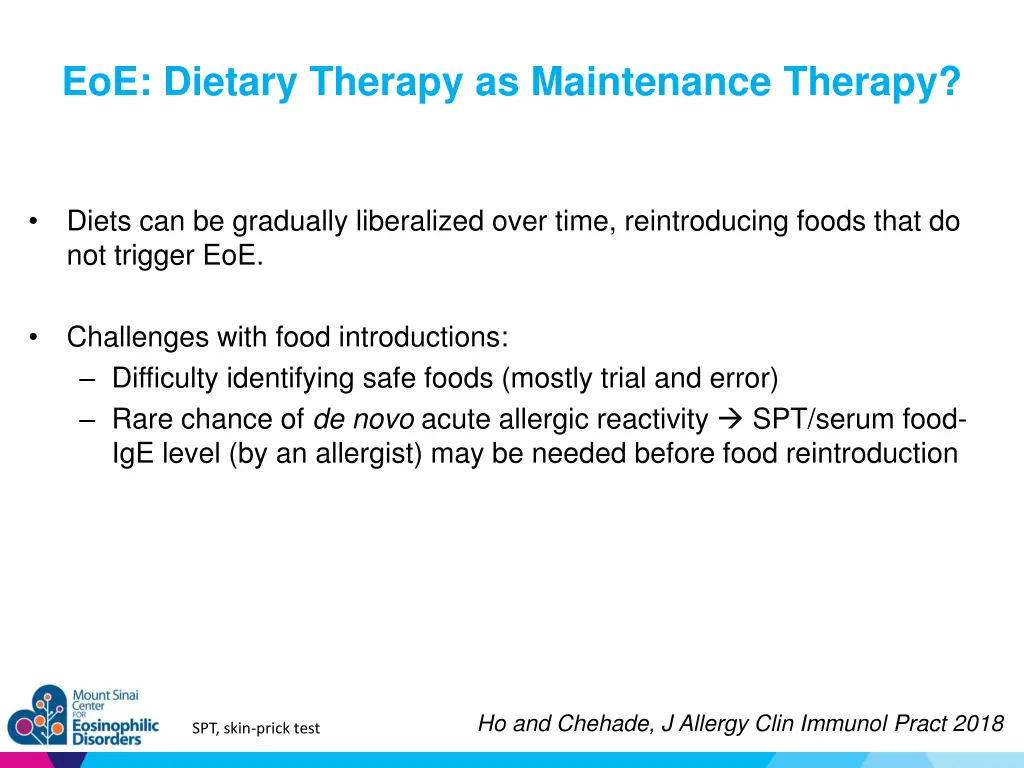 eoe dietary therapy as maintenance therapy