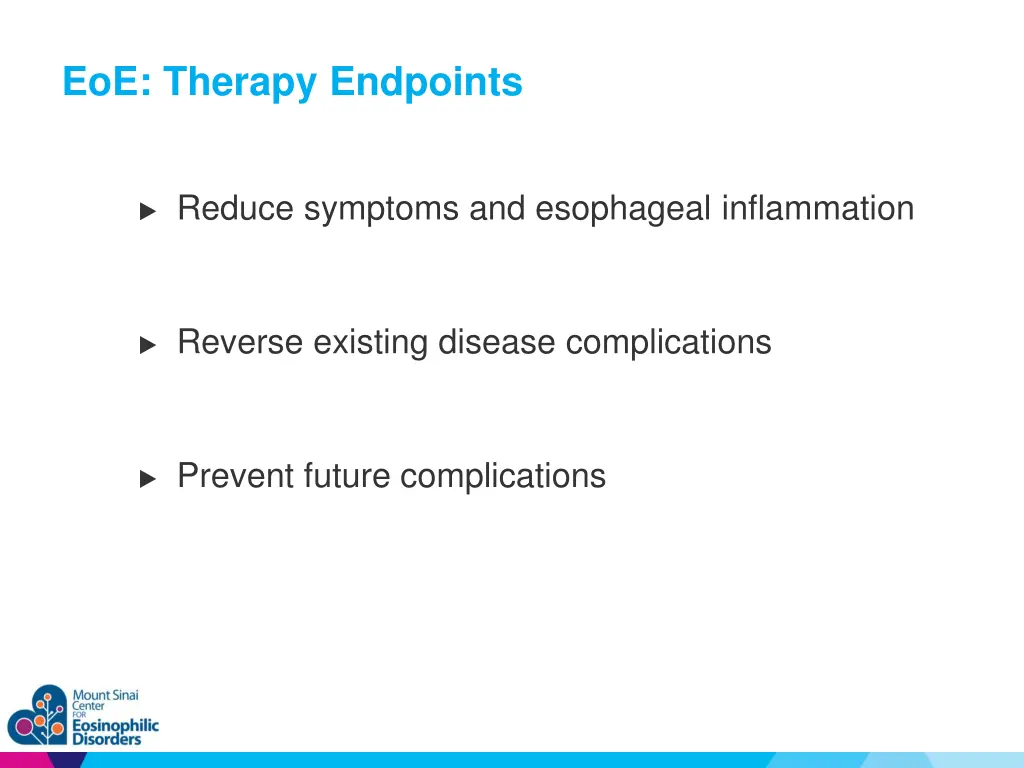 eoe therapy endpoints