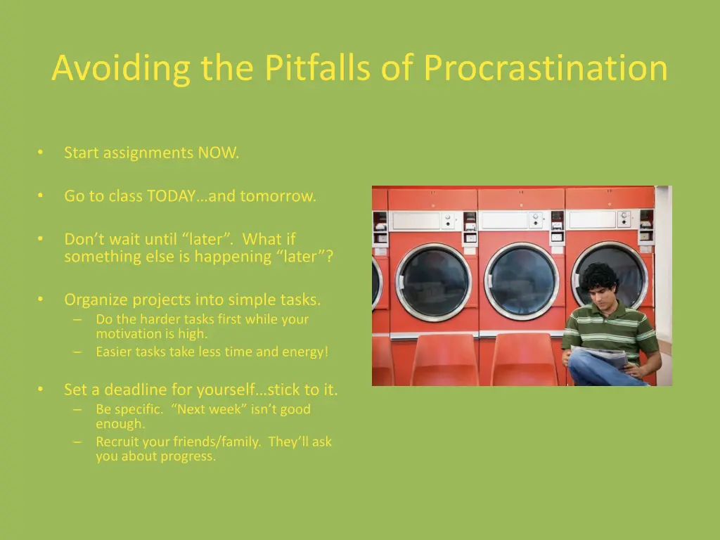 avoiding the pitfalls of procrastination