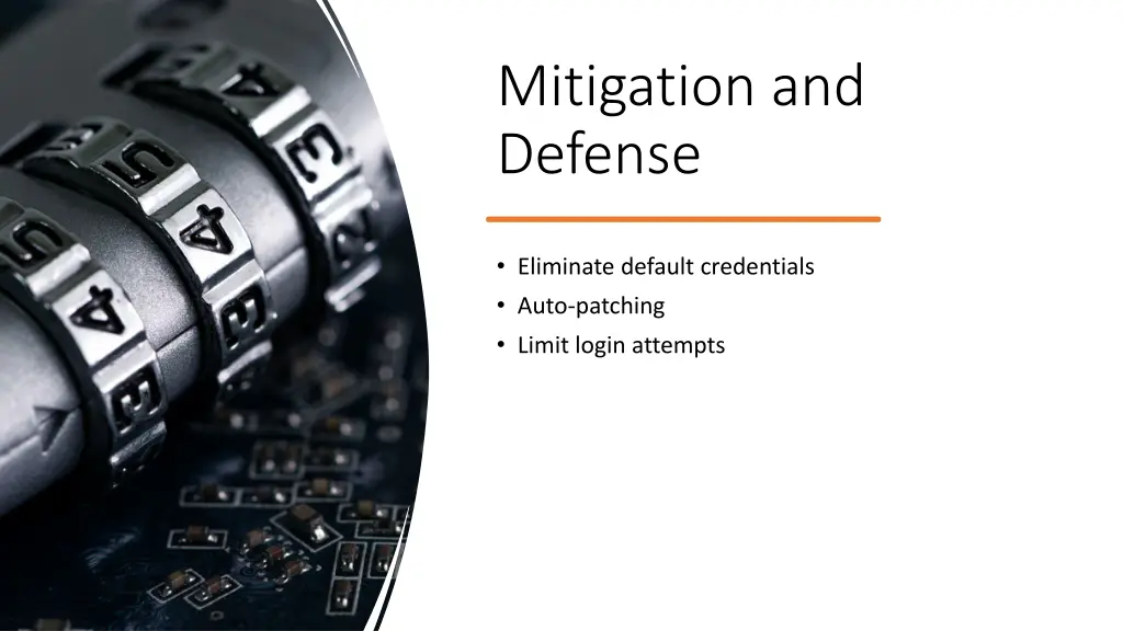 mitigation and defense