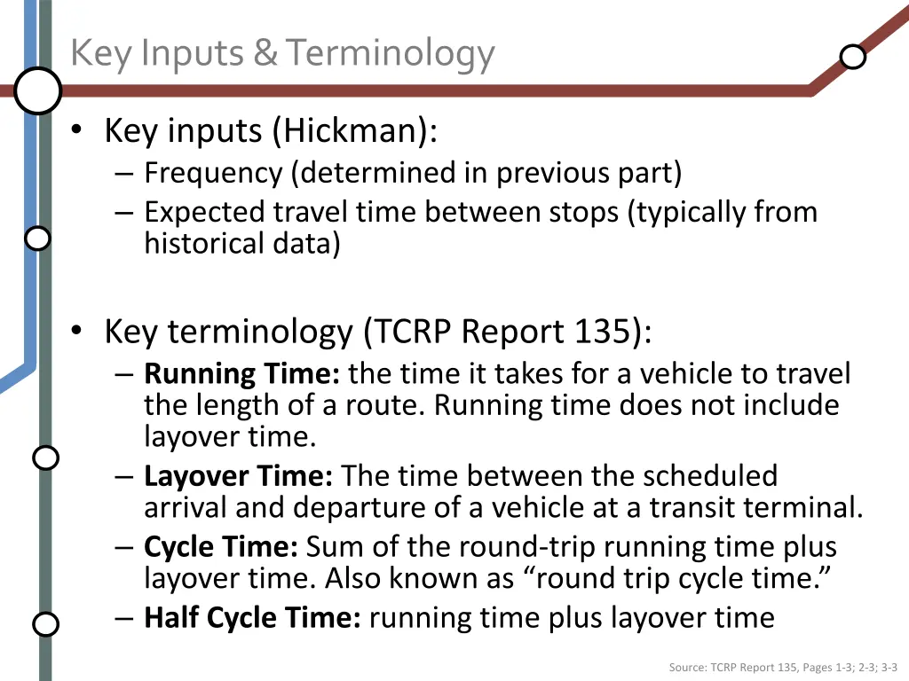 key inputs terminology