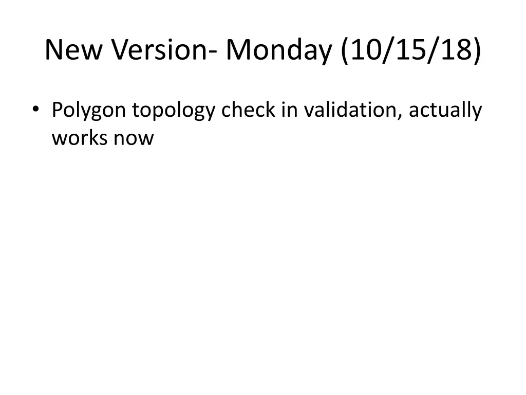 new version monday 10 15 18