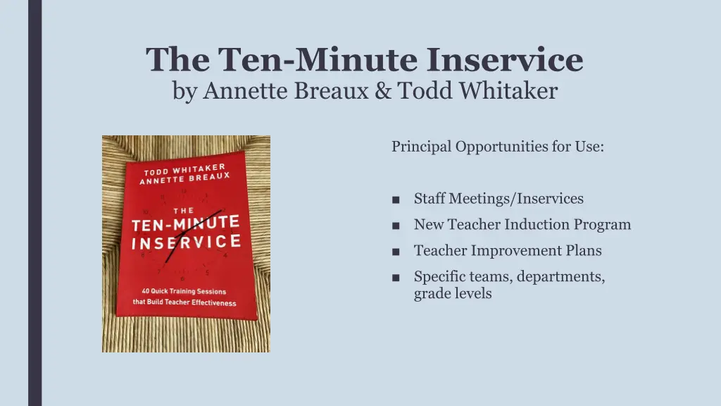 the ten minute inservice by annette breaux todd