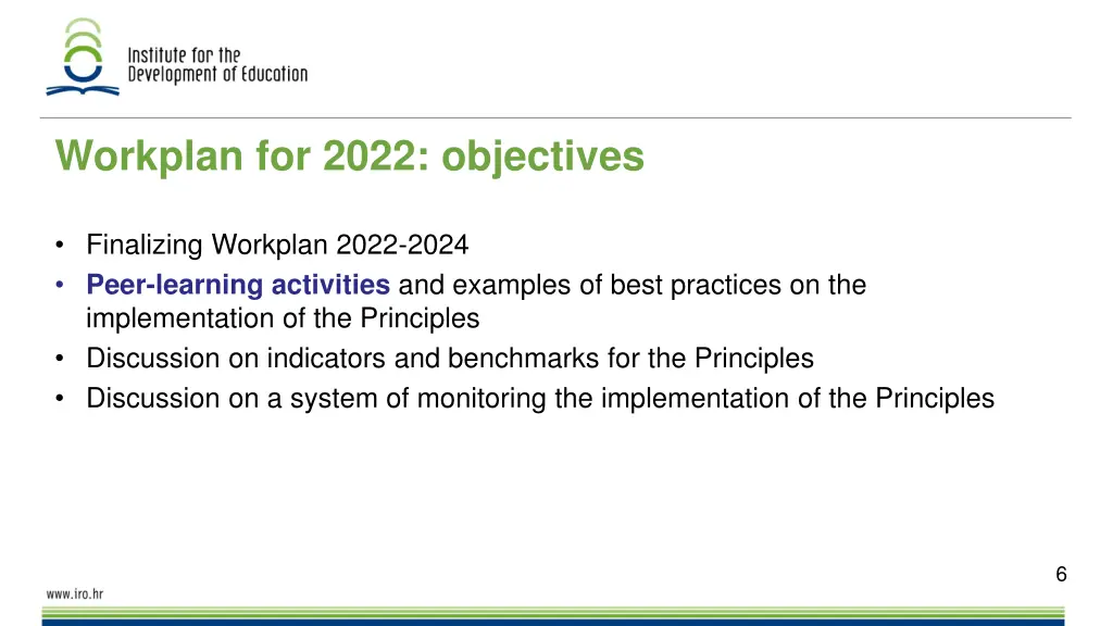 workplan for 2022 objectives