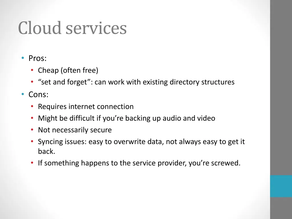 cloud services