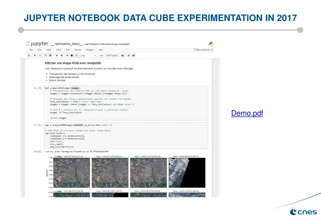 jupyter notebook data cube experimentation in 2017