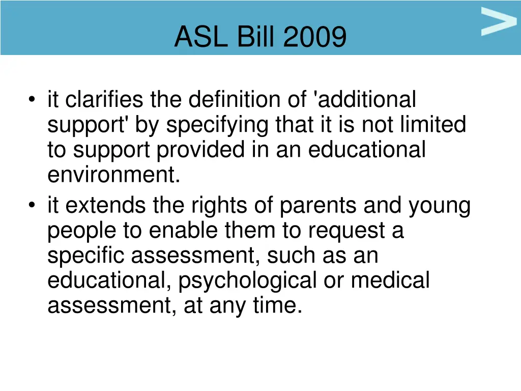 asl bill 2009