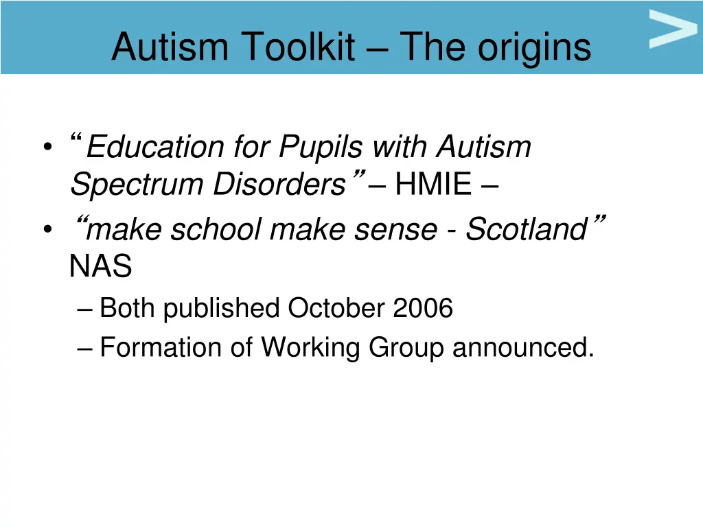 autism toolkit the origins