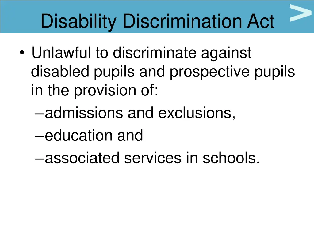 disability discrimination act