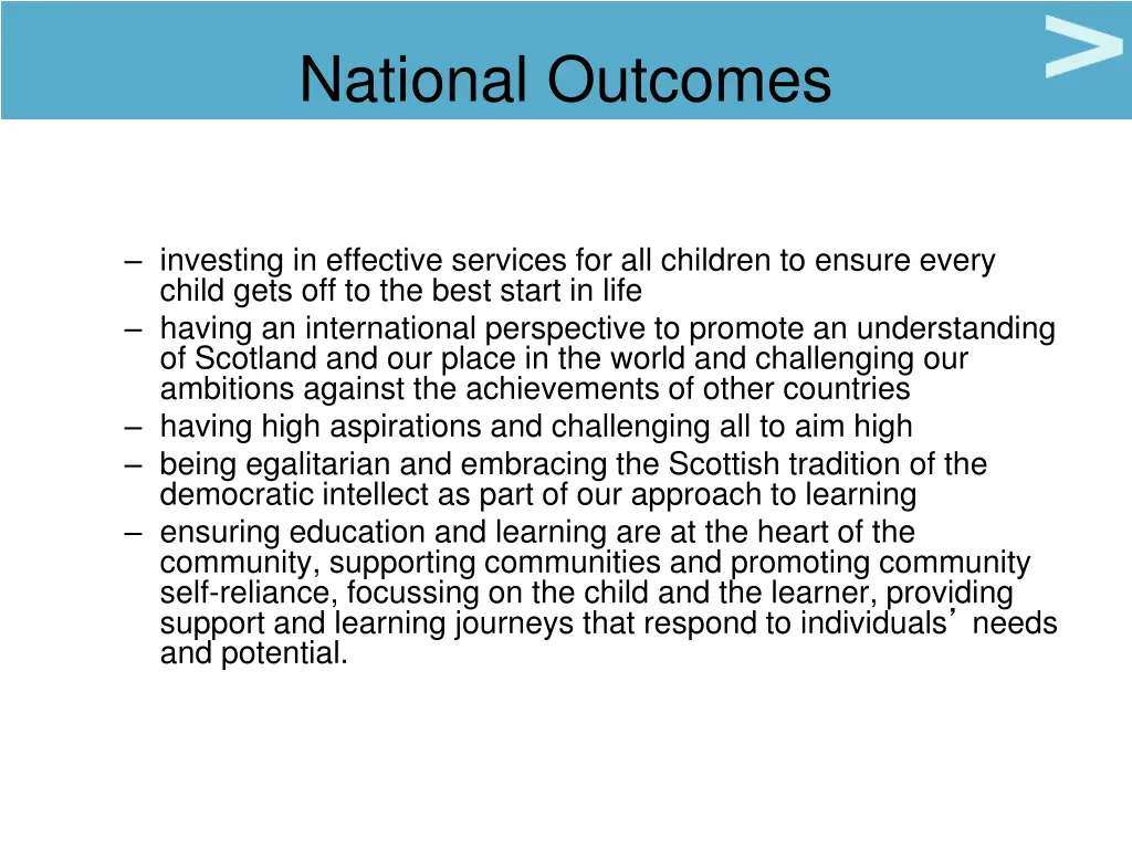 national outcomes