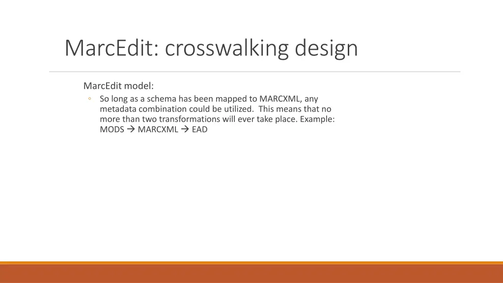 marcedit crosswalking design