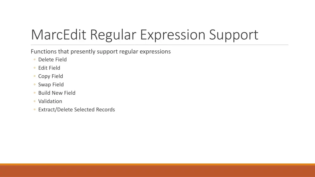 marcedit regular expression support