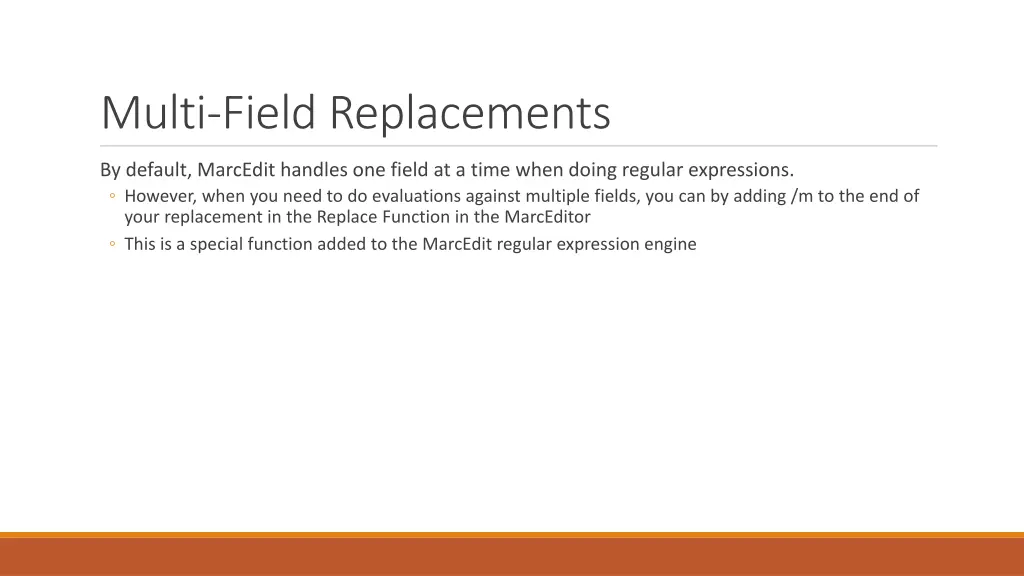 multi field replacements