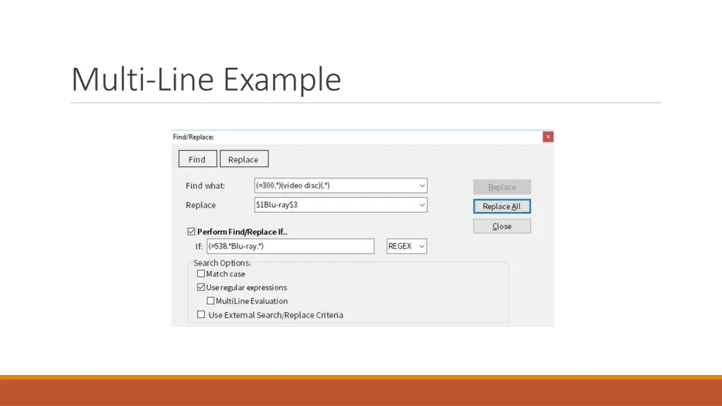 multi line example