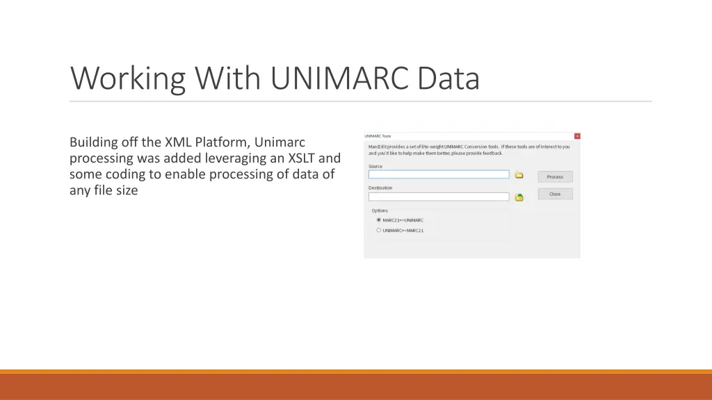 working with unimarc data