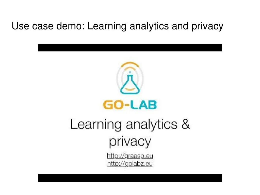 use case demo learning analytics and privacy