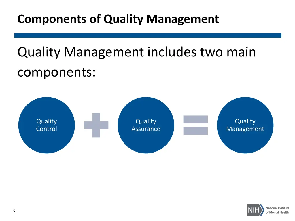 components of quality management