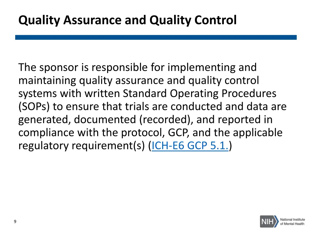 quality assurance and quality control