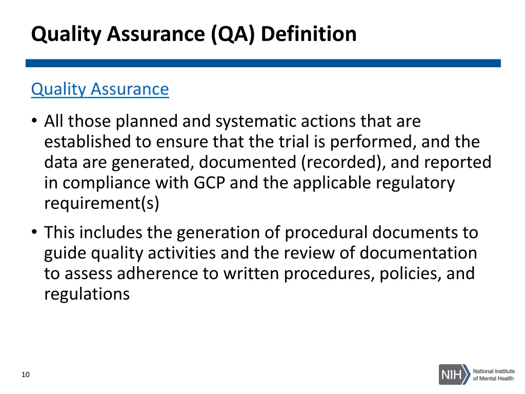 quality assurance qa definition