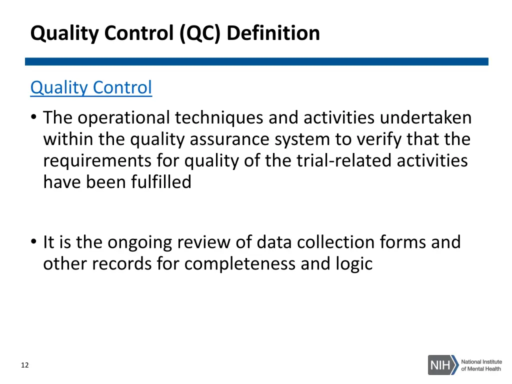 quality control qc definition