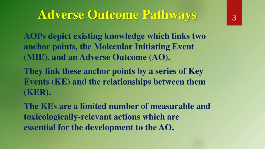 adverse outcome pathways