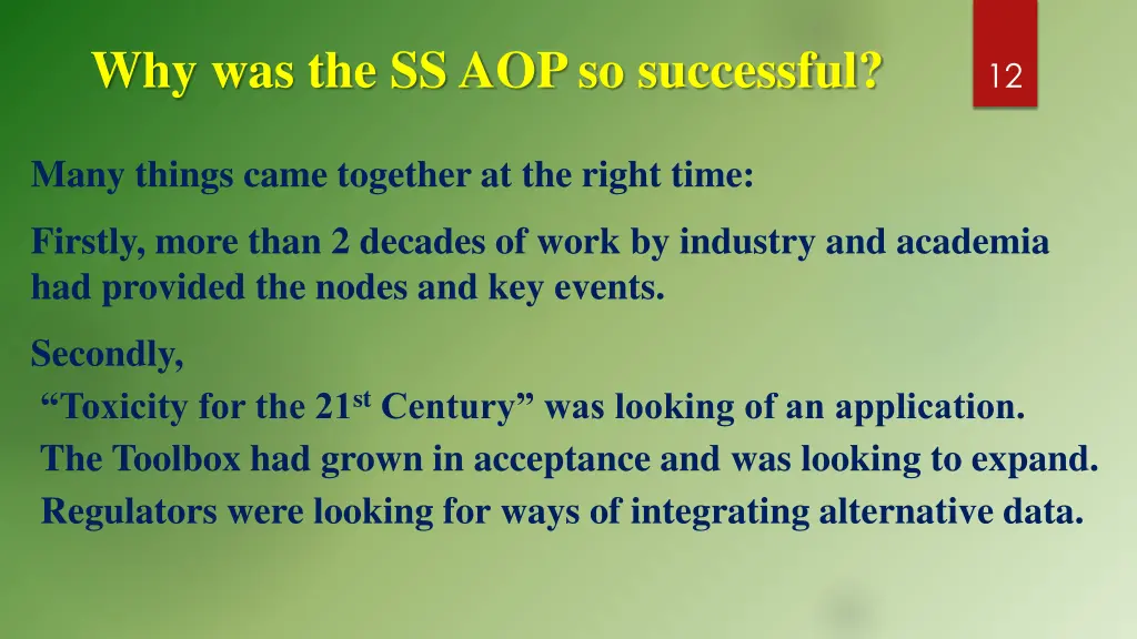 why was the ss aop so successful