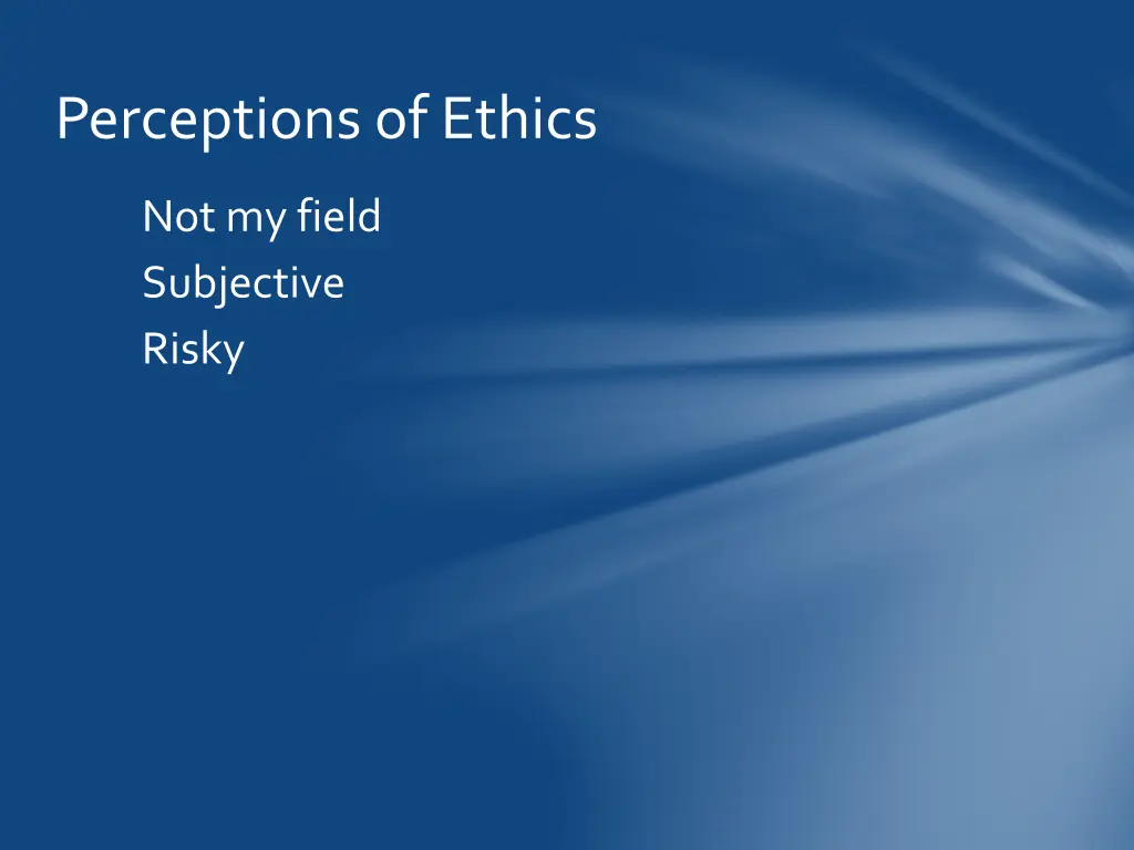 perceptions of ethics