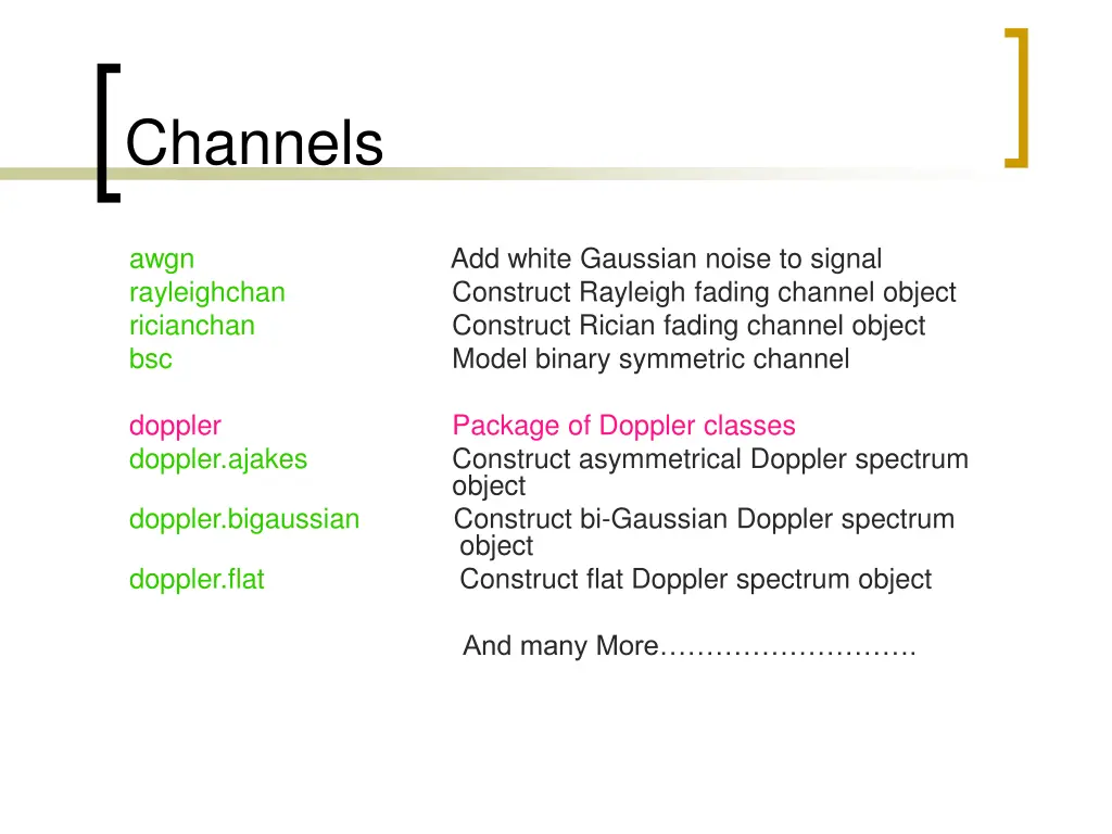 channels