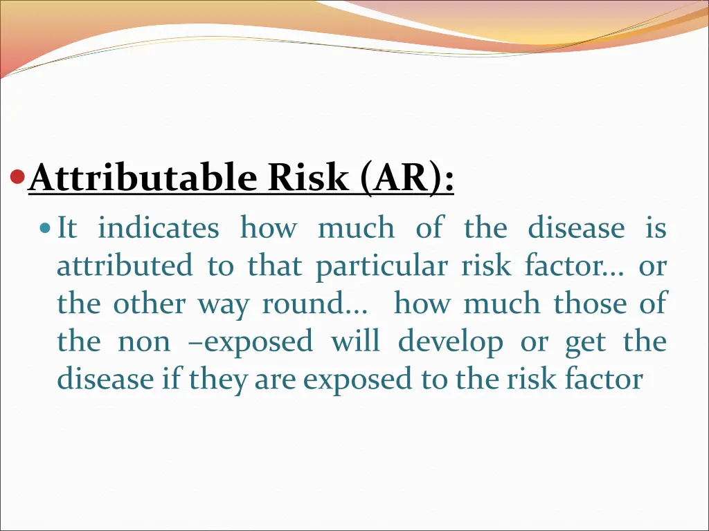 attributable risk ar