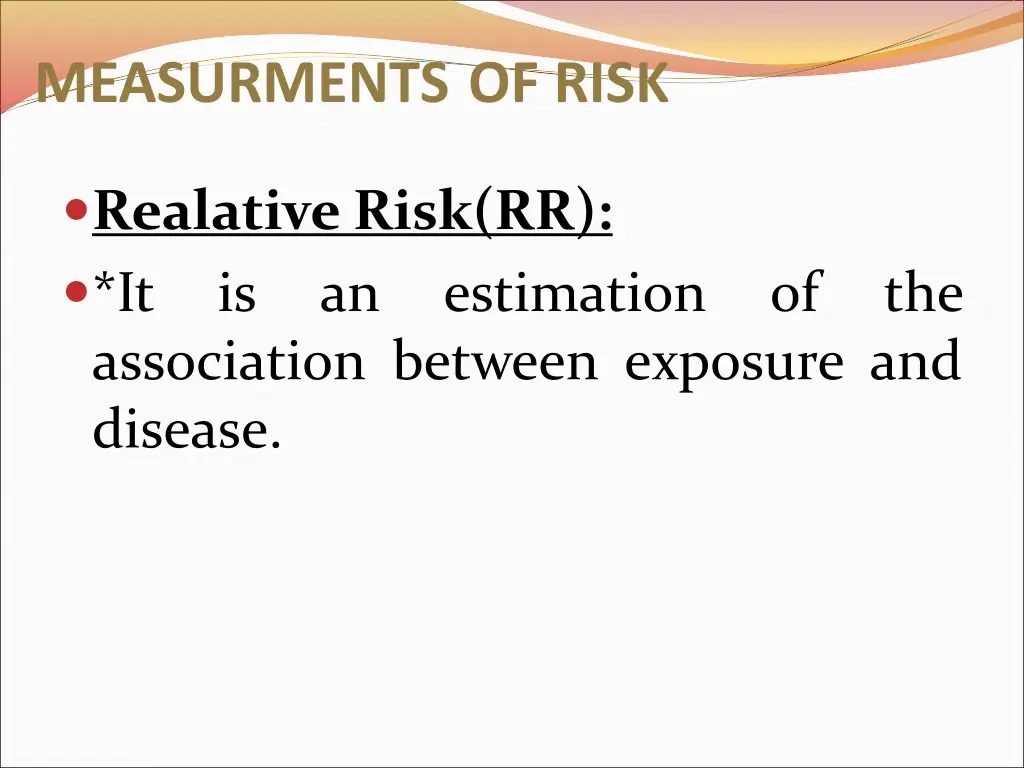 measurments of risk