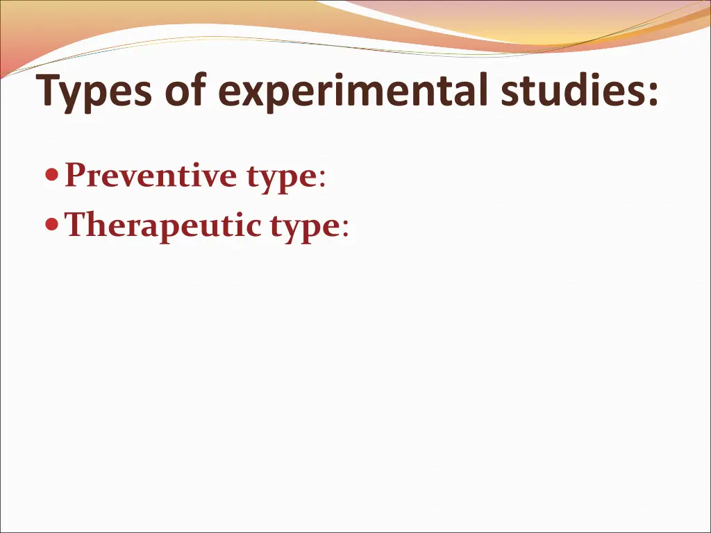 types of experimental studies