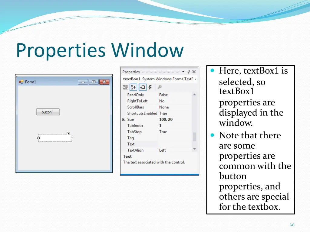 properties window 3