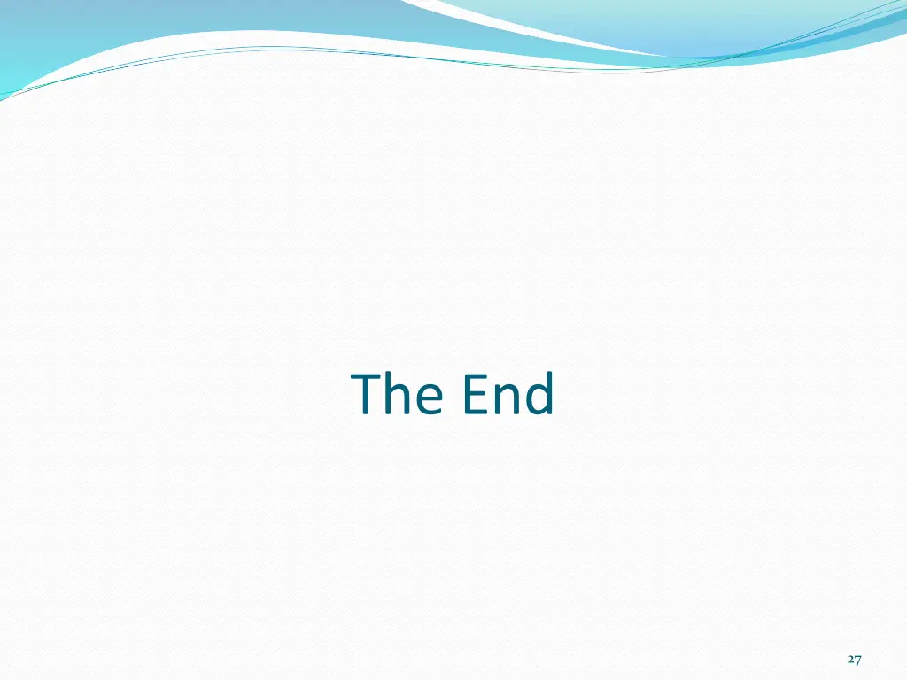 the end