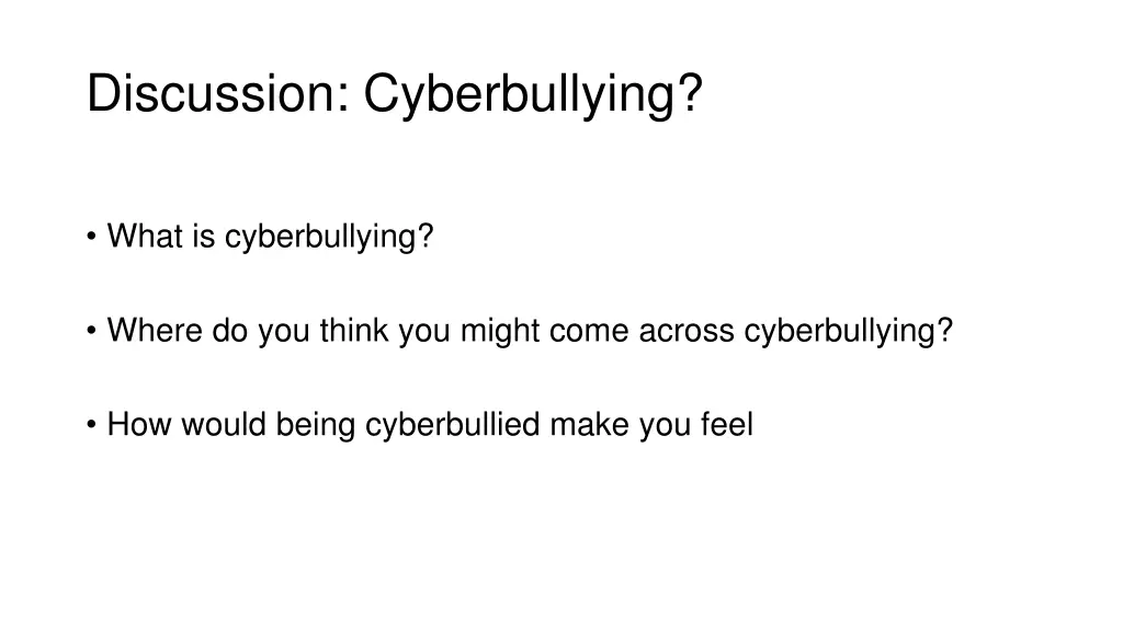 discussion cyberbullying