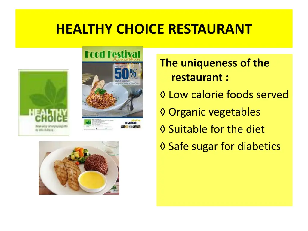 healthy choice restaurant