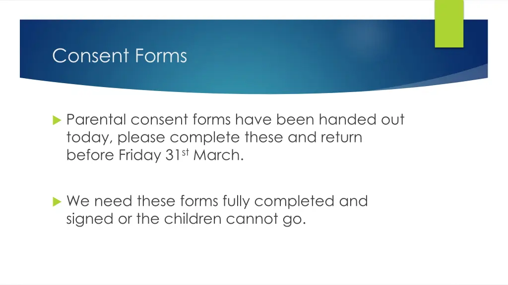 consent forms