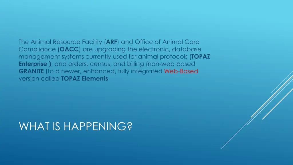 the animal resource facility arf and office