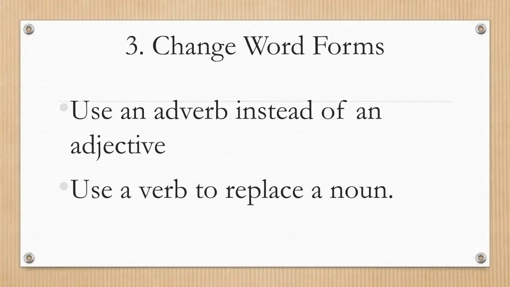 3 change word forms