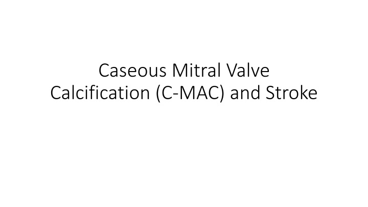 caseous mitral valve calcification