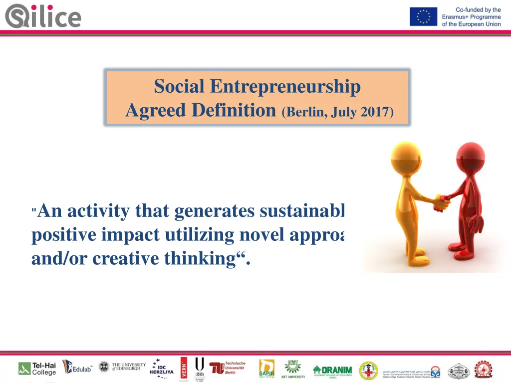 social entrepreneurship agreed definition berlin 1