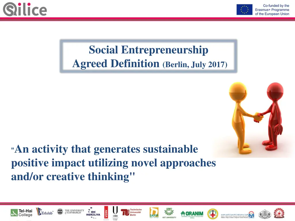 social entrepreneurship agreed definition berlin