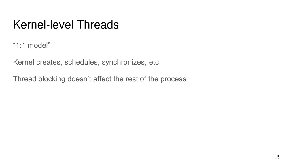 kernel level threads