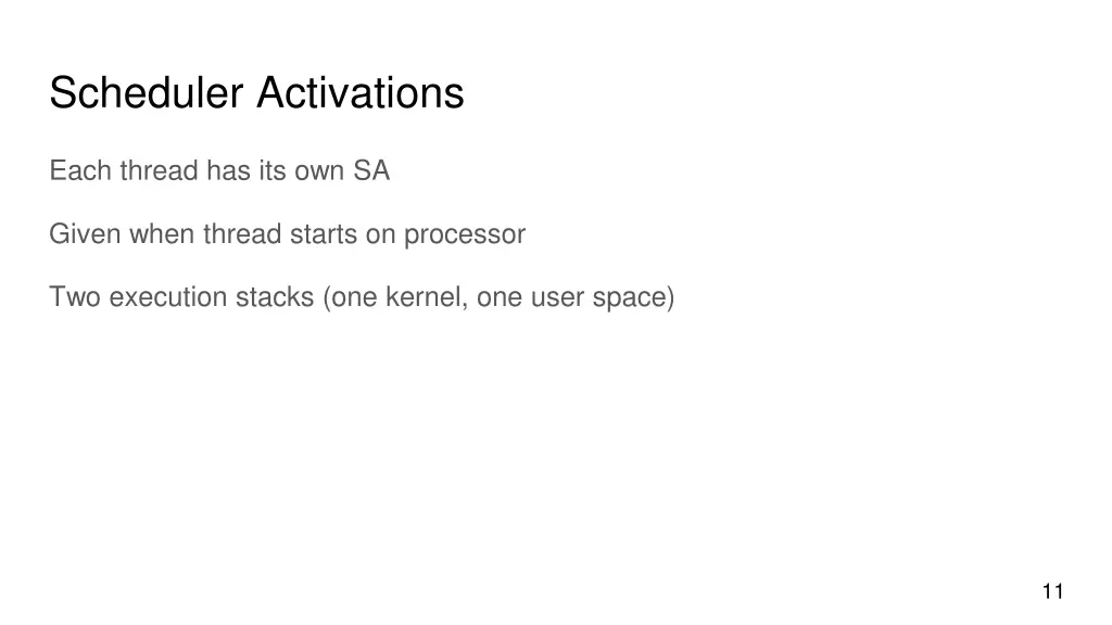 scheduler activations 1