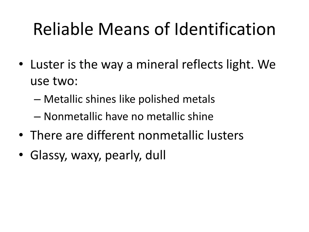 reliable means of identification