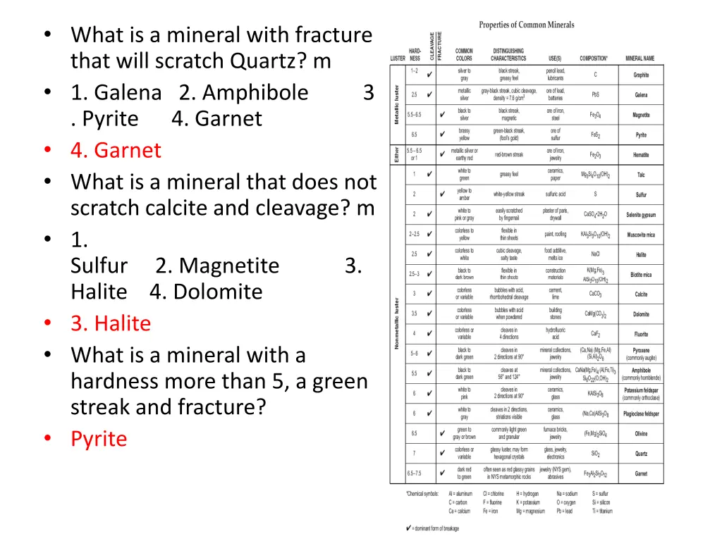 what is a mineral with fracture that will scratch