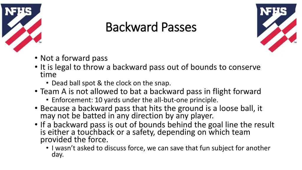 backward passes backward passes