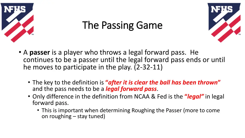 the passing game the passing game 1