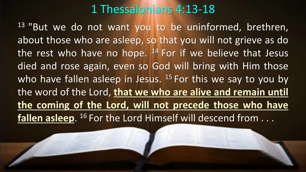 1 thessalonians 4 13 18