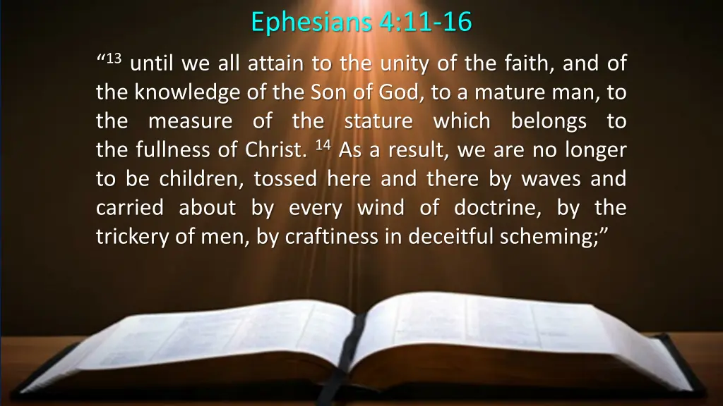 ephesians 4 11 16 1