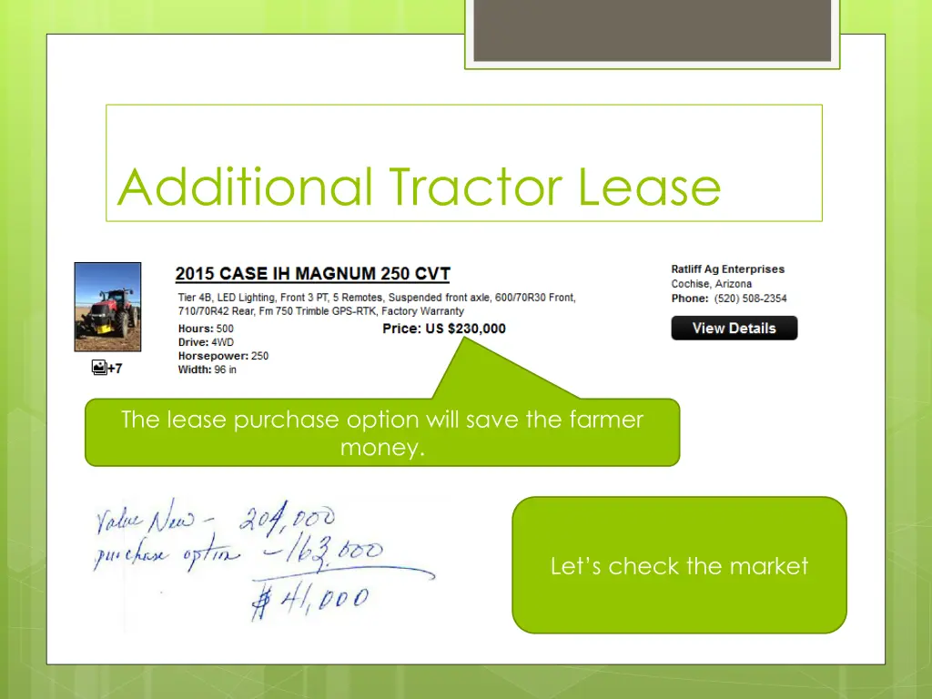 additional tractor lease 1